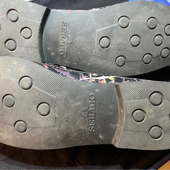 SEBAGO Black Multi-Color Splatter with Horse-bit detail Mens size 9.5 US